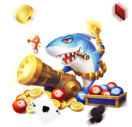 at99娛樂城 捕魚遊戲主題角色插圖，用於電子遊戲內容視覺輔助